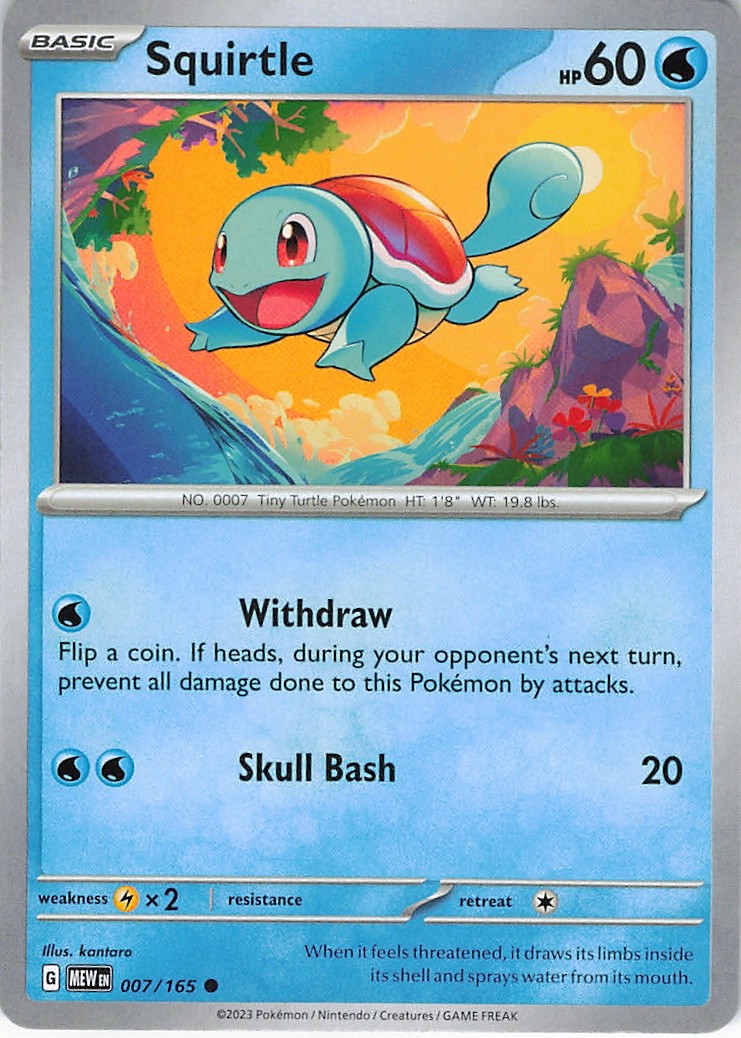 Squirtle - 151 - 007 - Pokemon - NM