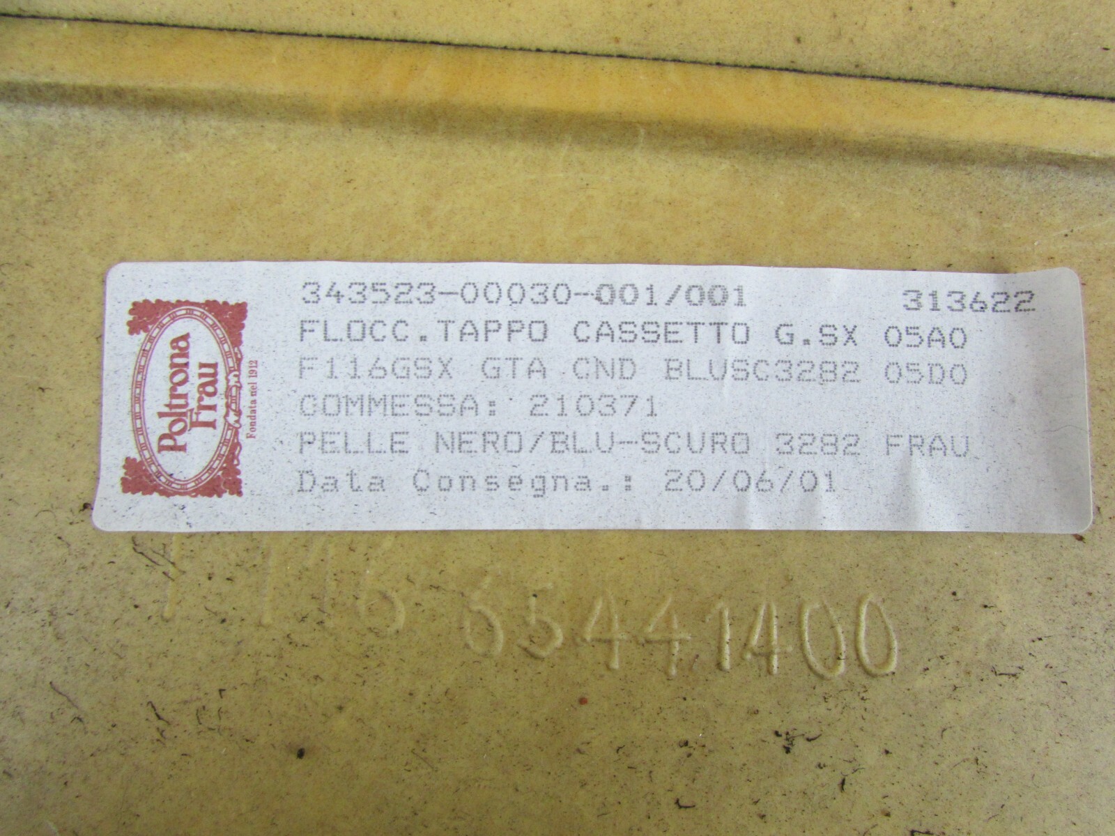 Ferrari 456, Glove Box Cubby, Used, P/N 65410800