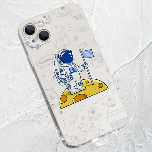 For iPhone 14 13 Pro Max 12 11 XS X XR 7 8 Astronaut Silicone Lanyard Case Cover - Photo 4 sur 16