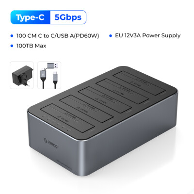 ORICO 5 Bay HDD Docking Station mit Klon  für SATA 2,5/3,5 Zoll SSD/HDD USB 3.0