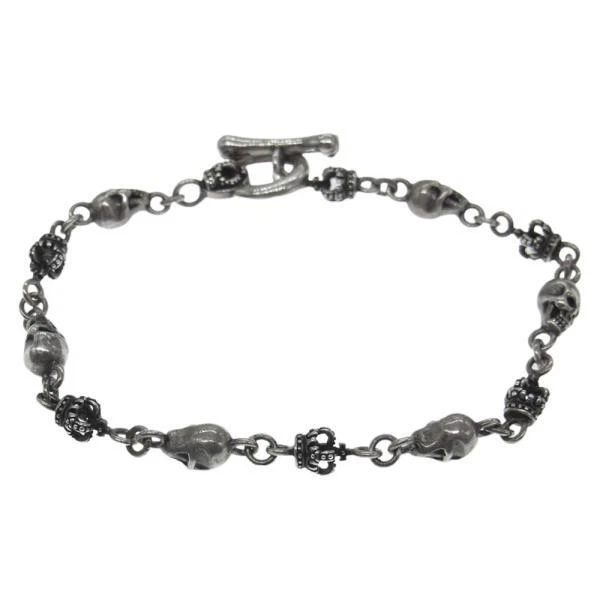 Justin Davis SBJ126 guarantee Skull Divine Skull Crown Bracelet