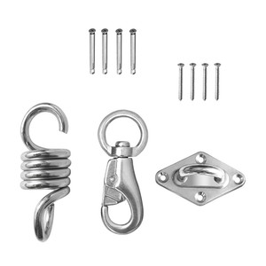 11 Pieces Set Hammock Chair Hanging Kit Spring Swivel Hook