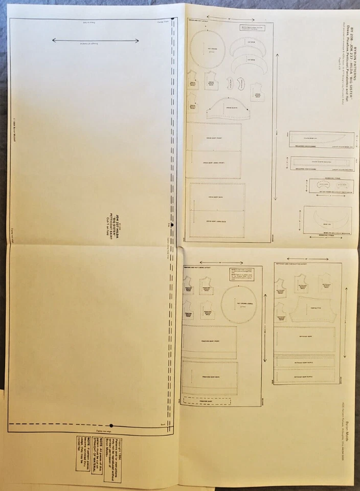 Patrón de muñeca Byron vintage BY-208-JDK 237 Hilda 'Big Sister' para muñecas de 22,5" Foto 3 de 4