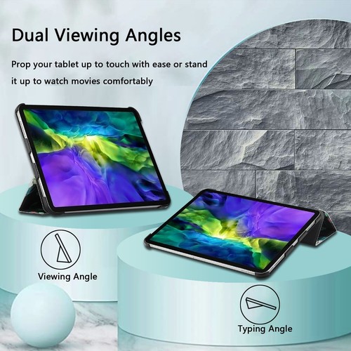 Für Apple iPad Air 11 2025 / 2024 / Pro 11.0 2022 3folt Wake UP Cover Motiv 2 - Picture 3 of 7