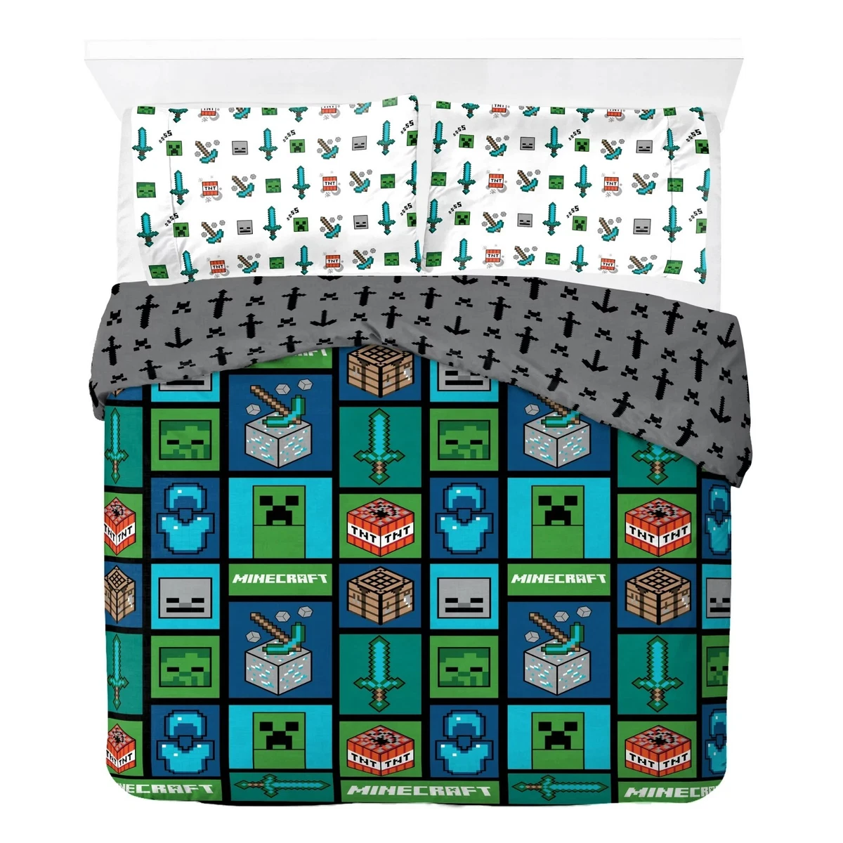 Minecraft sheets and comforter new arrivals