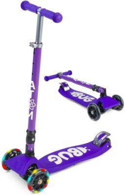 Atom Bug Kinder Faltbarer Kick-Push 3-Rad LED Leucht Scooter 