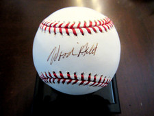 WOODIE HELD NY YANKEES INDIANS SENATORS SS SIGNED AUTO OML BASEBALL BECKETT
