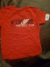 LFC Kids Liverpool Football Club Graphic Print Short Sleeves Red T -Size L NWT