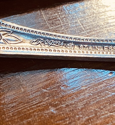 Rogers Co Stanley Roberts Stainless Precious Rose Korea 10- Cocktail Forks 5 5/8 - Picture 3 of 6