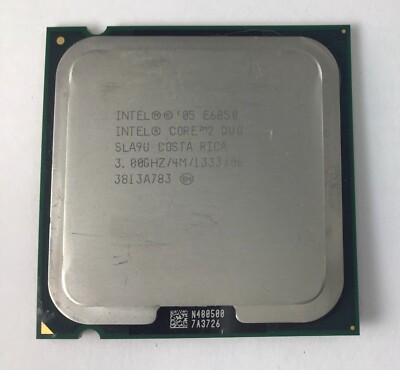 Intel Core 2 Duo, E6850, SLA9U, 3.00 GHz Dual Core Processor, 4M, 1333 ...