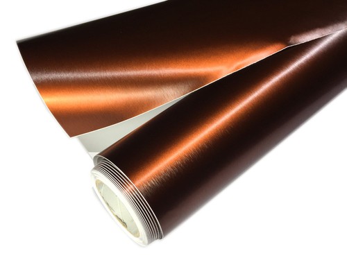 11,33 €/ M ² Diapositiva Auto Cromo Opaco Metallizzato Spazzolato Braun 18m X - Foto 3 di 5