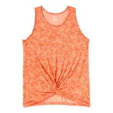 Wonder Nation Girls Solid Twist Tank, Size L/G (10-12) Plus Color Orange