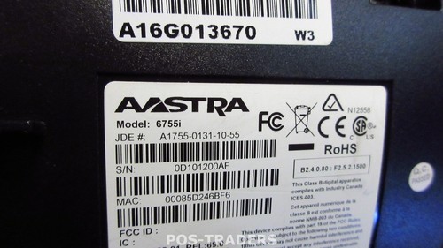 Aastra 6755i 55i VOIP Telephone Phone Handset Black Systemtelefon 4-lines PoE - Afbeelding 3 van 3