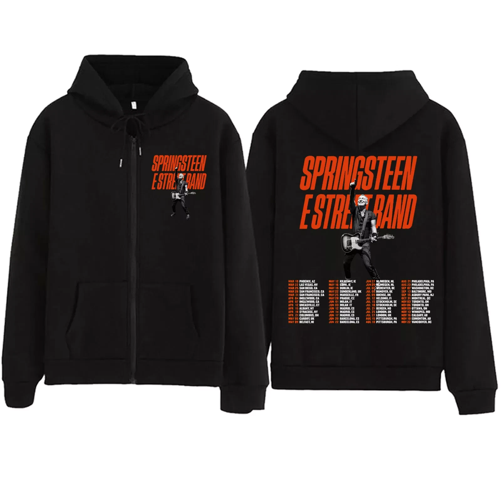Bruce Springsteen and E Street 2024 Tour Zipper Hoodie