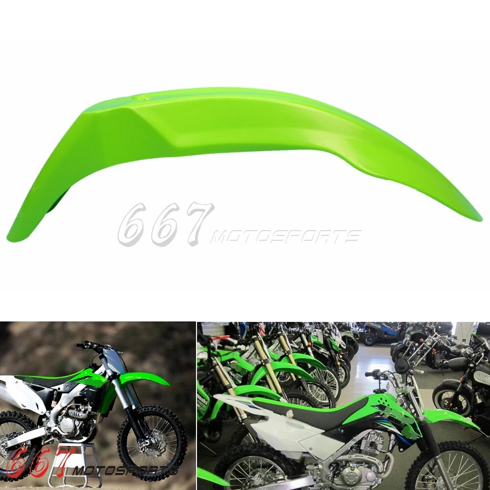 Guardabarros delantero para Kawasaki KX250 KX250F KX450F KLX110 KLX125 KLX140 KLX250 KLX450 Foto 2 de 4