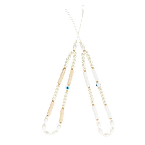 2 Pcs Mobile Phone Chain Cute Beaded Charm Wrist Strap for Cellphone - Photo 5/12