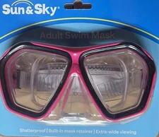 Sun & Sky pink black adult swim mask