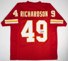 TONY RICHARDSON Signed Kansas City Chiefs Custom XL Jersey (JSA Witness COA)