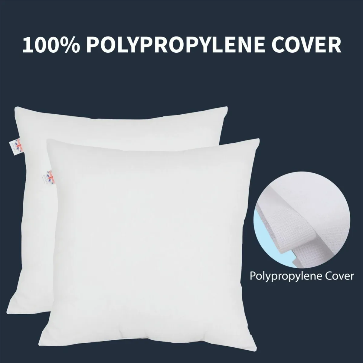 Pillow Insert 18 X 18 Inch 45cm X 45cm Polyester Fill Square White 
