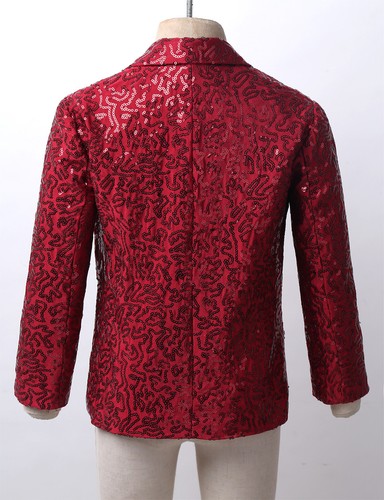 Kids Boys Sequin Shiny Jacket Stage Performance Coat Wedding Party Dancewear - Picture 28 of 129