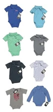 Under Armour Baby Bodysuit Polo or Collarless, Solid or Striped; Size 0-3 to 24M