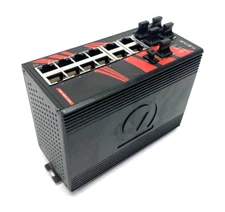 Antaira LMX-1600G Gigabit Light Layer 3 Managed Ethernet Switch 16-Port 12-48VDC