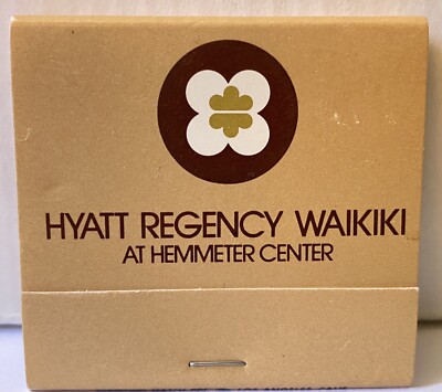 HYATT REGENCY WAIKIKI TIKI Full Unstruck HTF  Vintage Matchbook Advertising #D