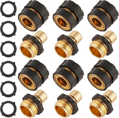 BILAL 6 Set Quick Connect Hose Fittings for Garden Hose Quick Connector with Gas