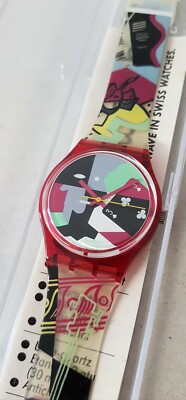 Swatch Gent GR110 Cubistic Rap - neu ungetragen - 1991 - by Beatrice Santiccilio