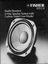 Fisher STE C5 1979 sistema de altavoces folleto del distribuidor metal carbono alta fidelidad audio estéreo