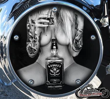 HARLEY DAVIDSON TWIN CAM DERBY CLUTCH COVER FITS 1999-2018 MODELS - Whiskey Gal