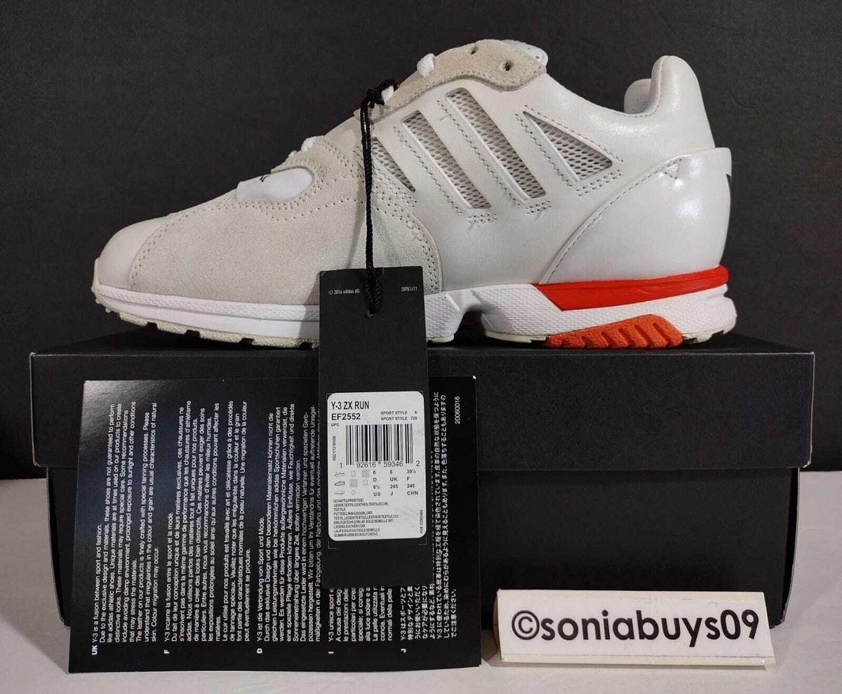 Adidas Men's Y-3 ZX Run Sneakers, EF2552, Off-White, US Size Adidas Men's Y-3 ZX Run Sneakers, EF2552, Off-White, US Size