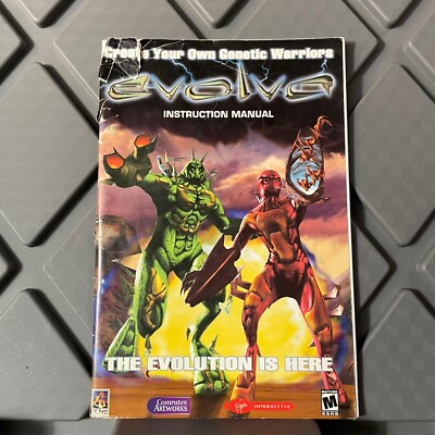 Evolve The Evolution Is Here PC Game REPLACEMENT Instruction Manual Vtg 2000
