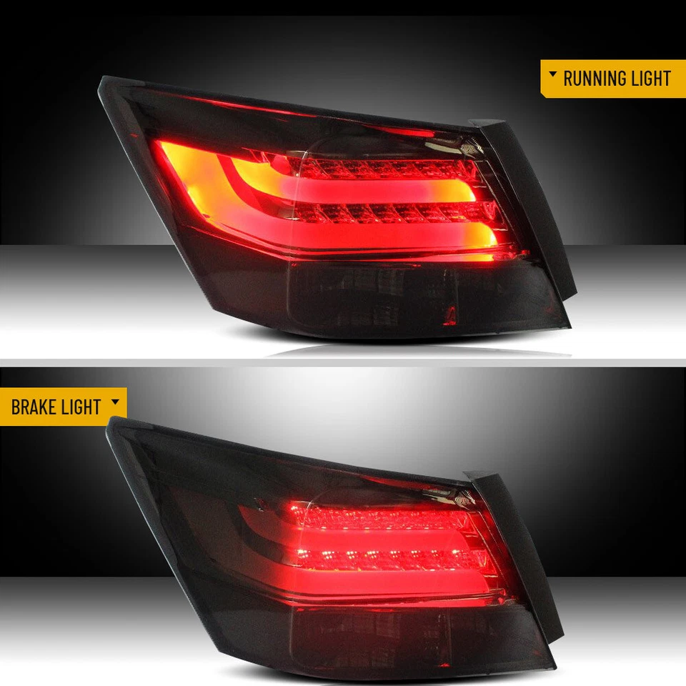 Luzes traseiras de LED VLAND para 2008-2012 Honda Accord lâmpada traseira fumê 2 peças L+R - Imagem 2 de 4