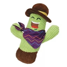 Zanies Dog Plush Toy, Squeaker Squeaky, Fun Sassy Cacti Cactus with Hat, 10"