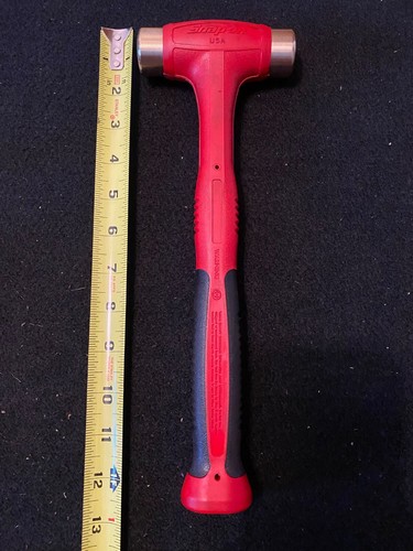 Snap-on 24oz/650g Soft Grip Bronze Tip Hammer HBBT24 Excellent Condition