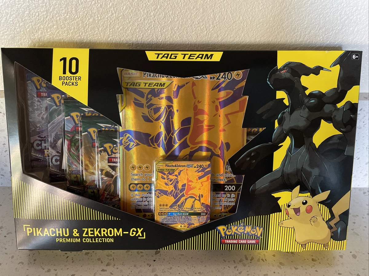  Pokémon TCG: Pikachu & Zekrom GX Premium Collection : Toys &  Games