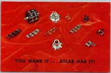 Vintage 1960s Car Parts Advertising Postcard "ATLAS Power Transmission Products"