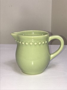 Pottery Barn Emma Creamer Green Beaded Farmhouse Decor Euc Ebay