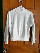 Womens Athleta Light Gray Fleece Hoodie Size XXS