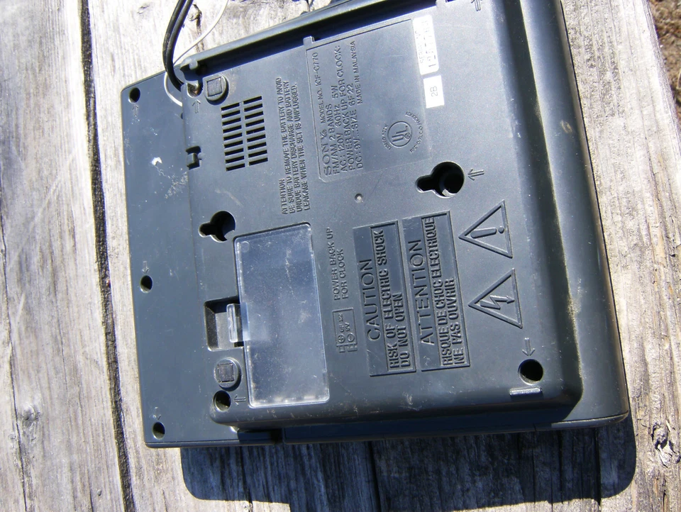 Sony ICF-C770 Reloj Despertador Digital Doble AM FM Radio Negro. ¡Probado! Foto 4 de 4