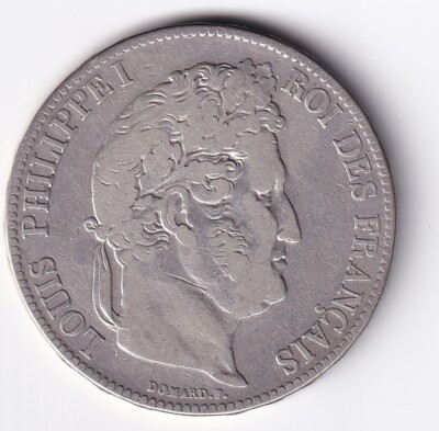 1830年W フランス　ルイ・フィリップ 5フラン 銀貨 1830年W フランス ルイ・フィリップ 5フラン 銀貨 - メルカリ