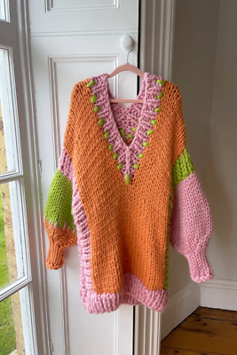 Hope Macaulay Cordelia Chunky Knit Sweater Dress-M/L-$768 A634