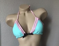 Pink And Blue Bikini Top Large Nwot