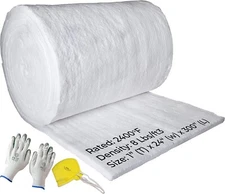 Ceramic Fiber Insulation Blanket Wool Thermal 2400F 8# 1" x 24" x 25'