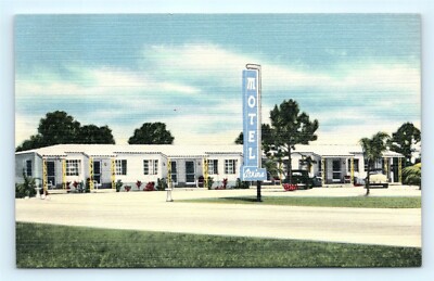 Postcard FL St Petersburg Atkins Motel Vintage Linen Torn Down E19