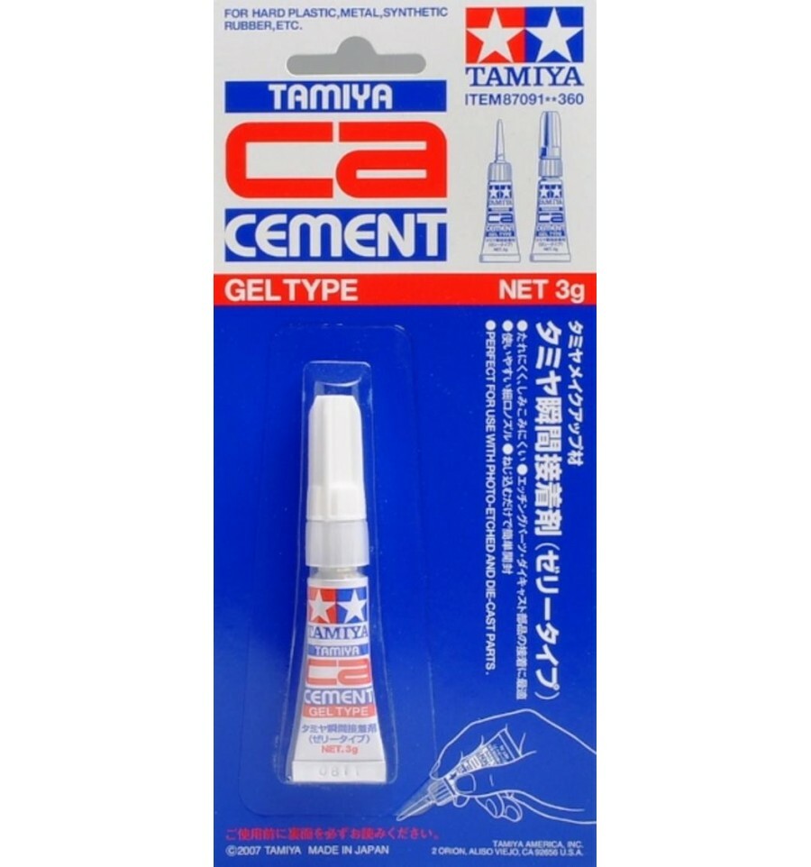 Tamiya 87091 CA Cement (Gel Type) 3g For Metal Plastic Photo