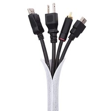 10' 1/2" Cable Management Sleeve Wire Loom Cord Protector Self Wrap Cable Sleeve
