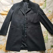 Marks & Spencer St Michael Wool Coat Size 16 Ladies Overcoat Jacket Black 