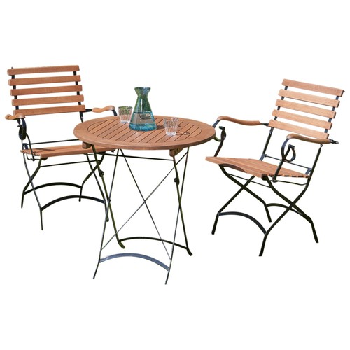 Bistroset Gartenmöbel Sitzgruppe Gartengarnitur SCHLOSSGARTEN 3teilig